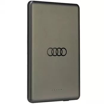 AUDI powerbank indukcijski 15W 5000mAh siv veliki logotip MagSafe AU-MWPB5000-GT/D1-GY