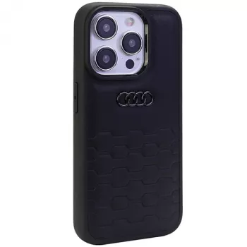 Audi GT trdi ovitek iz sintetičnega usnja za iPhone 15 Pro (6.1 inch) - črn