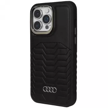 Audi trdi ovitek MagSafe iz umetnega usnja za Apple iPhone 14 Pro Max 6,7 inch črn