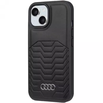 Audi trdi ovitek MagSafe iz umetnega usnja za iPhone 15 / 14 / 13 6,1 inch črn