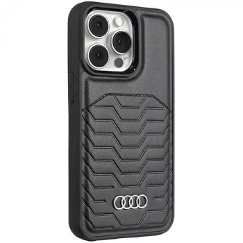 Audi trdi ovitek MagSafe iz umetnega usnja iPhone 15 Pro 6.1 inch črn