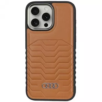 Audi umetno usnje MagSafe iPhone 14 Pro 6,1 rjav ovitek AU-TPUPCMIP14P-GT/D3-BN