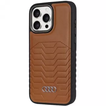 Audi umetno usnje MagSafe ovitek za Apple iPhone 14 Pro Max 6,7 inch rjav
