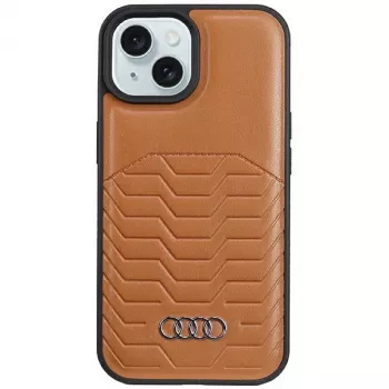 Audi umetno usnje MagSafe ovitek za Apple iPhone 15 Plus / 14 Plus 6,7 inch rjav