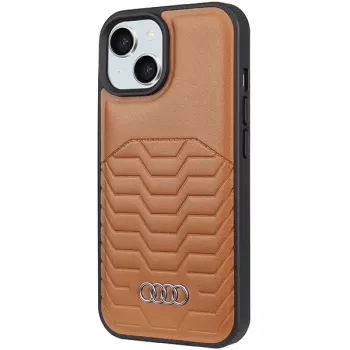 Audi umetno usnje MagSafe ovitek za Apple iPhone 15 Plus / 14 Plus 6,7 inch rjav