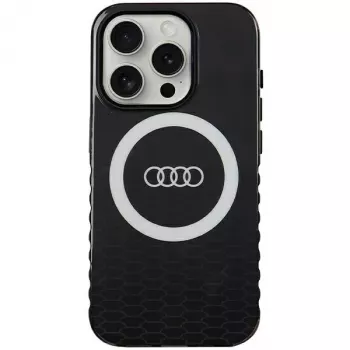 Audi IML Big Logo MagSafe ovitek za iPhone 15 Pro 6,1 inch črn
