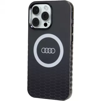 Audi IML Big Logo MagSafe ovitek za iPhone 15 Pro Max 6,7 inch črn