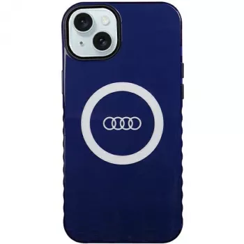 Audi IML Big Logo MagSafe ovitek za iPhone 15 Plus / 14 Plus 6,7 mornarsko moder