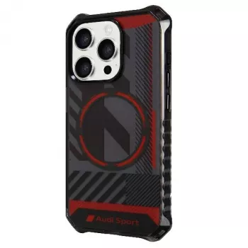 Audi IML Sport MagSafe ovitek za iPhone 15 Pro Max 6,7 inch črna trda školjka