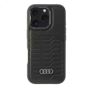 Audi umetno usnje MagSafe iPhone 16 Pro 6,3 črna trda školjka
