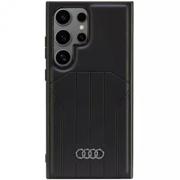 Audi trda školjka iz sintetičnega usnja MagSafe za Samsung Galaxy S24 Ultra, črna