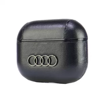 Audi ovitek iz usnja Big Logo za AirPods 3, črn AU-AP3-GT/D3-BK