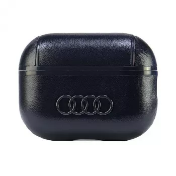 Audi ovitek iz usnja Big Logo za AirPods Pro 2, črn AU-APP2-GT/D3-BK