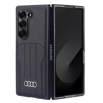 Audi trda školjka iz umetnega usnja MagSafe za Samsung Galaxy Z Fold6 (F956), črna