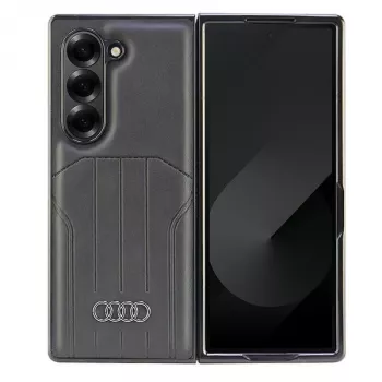 Audi trda školjka iz umetnega usnja MagSafe za Samsung Galaxy Z Fold6 (F956), črna