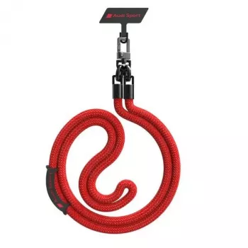 Audi univerzalni trak za telefon 120cm 10mm čez telo, rdeč AUS-CBL10-RSQ/D1-RD