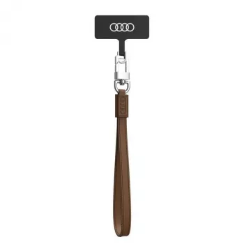 Audi univerzalna vrvica za telefon 28cm 10mm iz usnja, rjava AU-HSLSL-GT/D1-BN