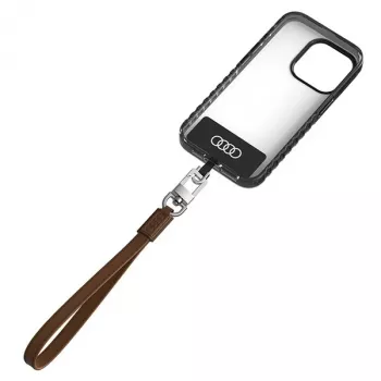 Audi univerzalna vrvica za telefon 28cm 10mm iz usnja, rjava AU-HSLSL-GT/D1-BN