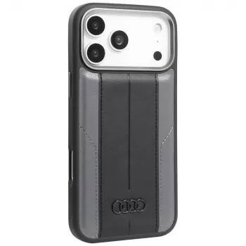 Ovitek Audi A6 iz umetnega usnja MagSafe za iPhone 17 Pro Max, črn