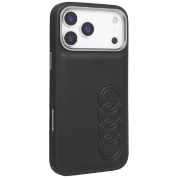 Audi TT ovitek MagSafe iz umetnega usnja za iPhone 17 Pro Max, črn