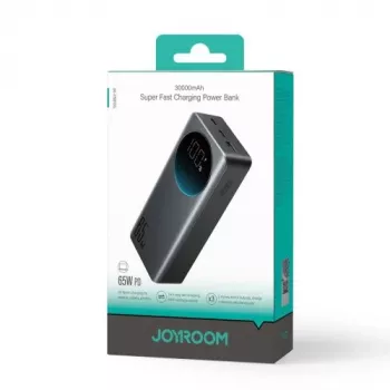 Joyroom JR-PBF05 Pro prenosna baterija 30000mAh 65W z digitalnim zaslonom 2x USB-C 1x USB-A - črna