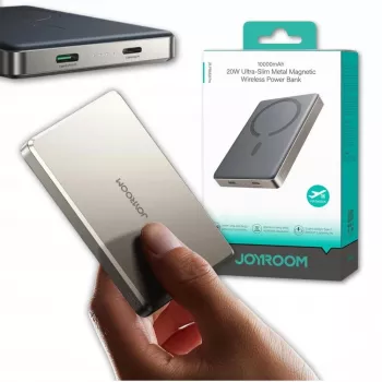 Prenosna baterija Joyroom JR-PBM08 Pro 22,5W 10000mAh z brezžičnim polnjenjem 2x USB-C - titan