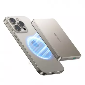 Prenosna baterija Joyroom JR-PBM08 Pro 22,5W 10000mAh z brezžičnim polnjenjem 2x USB-C - titan