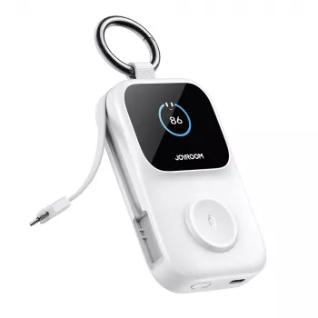 Joyroom JR-W19 5000 mAh brezžična prenosna baterija za polnjenje ure bela