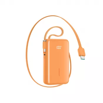Prenosna baterija Joyroom JR-PR2L 35W 10000mAh z vgrajenimi kabli USB-C - oranžna