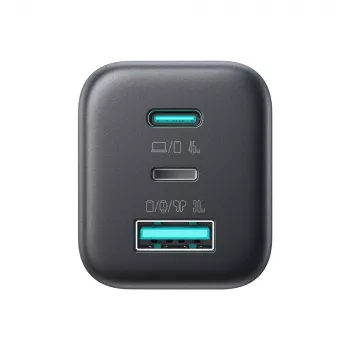Joyroom JR-TO1 GaN 45W stenski polnilnik USB-C Lightning USB-A - črn