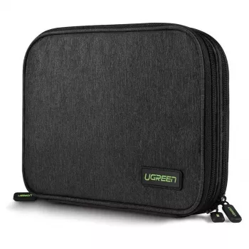 UGREEN organizator etui za trdi disk HDD SSD telefon kable dodatke 24,5 x 17,5 x 5 cm siv (50147 LP149)
