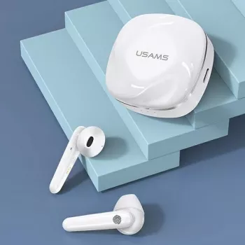 USAMS SDseries BHUSD01 True Wireless Stereo Bluetooth 5.0 ušesne slušalke, bele