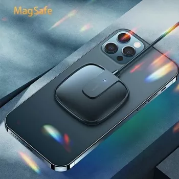 USAMS US-CD159 magnetni brezžični polnilnik 15W ekstra tanek za iPhone 12 serijo črn
