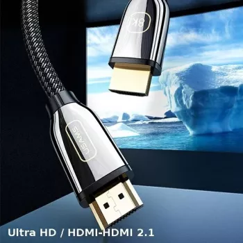 USAMS HDMI 2.1 kabel 3m Ultra HD 8K 48Gbps črn SJ498HD01