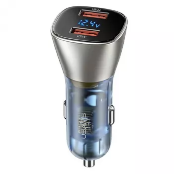 USAMS C29 45W 2xUSB-A hitri avtomobilski polnilnik, svetlo zlat CC154CC01 (US-CC154)