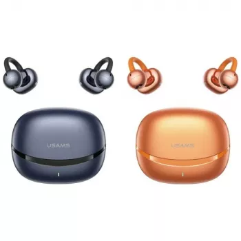 USAMS R03 Echo Clip-on TWS ušesne slušalke, Bluetooth 6.0, modre