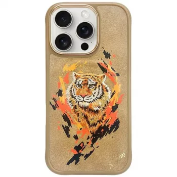 Nimmy Tygrys MagSafe ovitek za iPhone 16 Pro, svetlo rjav