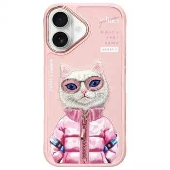Nimmy ovitek Cool&Cute 2.0 Cat za Apple iPhone 16 6,1 inch, roza