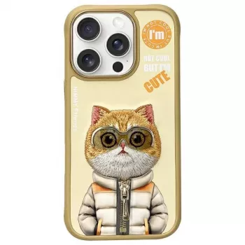 Nimmy ovitek Cool&Cute 2.0 Cat za Apple iPhone 16 Pro 6,3 inch, kaki