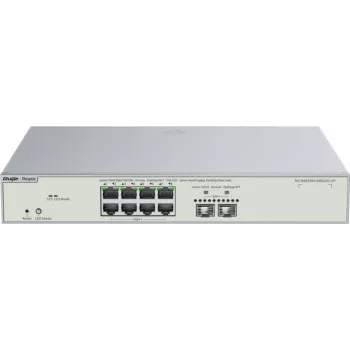 Reyee 10-portno multi-gigabitno upravljano stikalo Layer 3, 8x PoE++, 2x SFP+, 370W (RG-NBS5300-8MG2XS-UP)