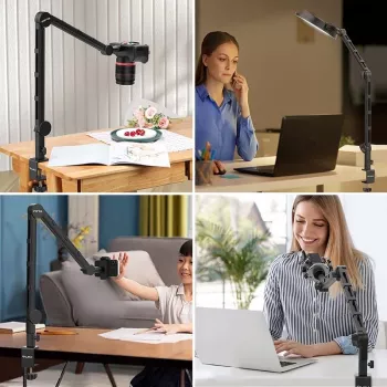 Ulanzi LS25 mizna C-spona studijski nosilec za kamero, mikrofon, LED luč, črna