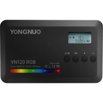 Yongnuo YN120 RGB LED video luč, bi-color 2500K-9900K, 12W, vgrajena baterija, USB-C