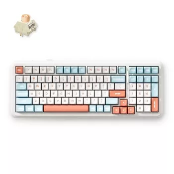 MCHOSE MC-K99V2-3 98-tipkovni tri-načinovni mehanski tipkovnica, Gasket Mount, Hot-Swappable, RGB, 8000mAh, črna