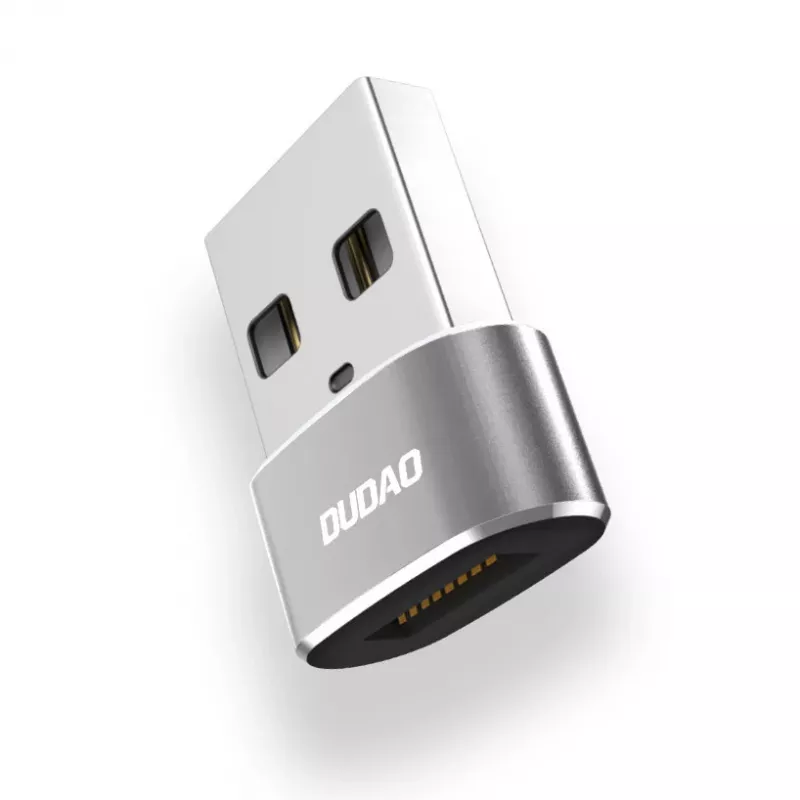 Dudao L16AC adapter USB-A na USB-C - Space Gray