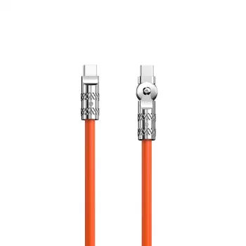 Dudao L24CC kotni kabel USB-C na USB-C 120W 1m 180° vrtenje oranžen