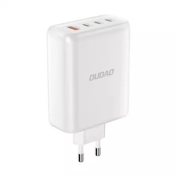 Dudao A140 140W GaN polnilnik USB-C 3xUSB-C 1xUSB-A črn