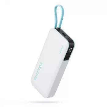 CUKTECH CUKP200NGLLG 55W 20000mAh powerbank z vgrajenim kablom USB-C - bel