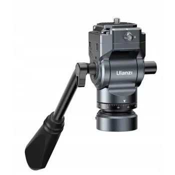 Ulanzi F38 tekočinska video glava 360° panoramska glava stojala z oljnim dušenjem s hitro spojko Arca-Swiss, nosilnost 3 kg, aluminijeva zlitina, črna