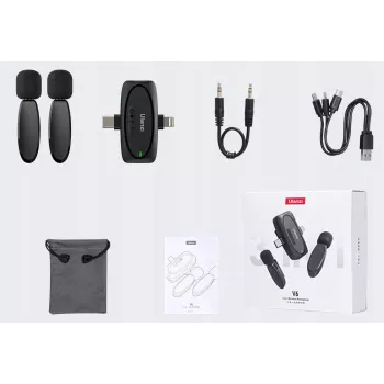 Ulanzi V6 brezžični komplet za prenos zvoka – USB-C + Lightning