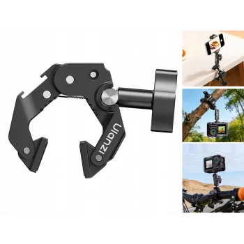 ULANZI EA03 super sponka rakovica z navojem 1/4 inch in hladilno stopico za Magic Arm